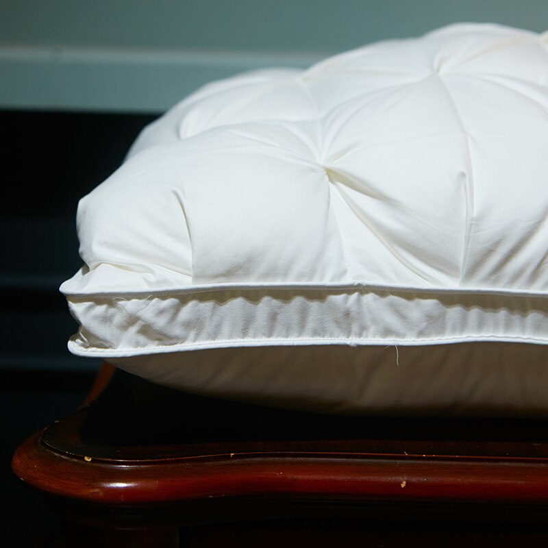 48*74 cm 3D estilo retângulo de luxo ganso branco/travesseiros da cama para baixo-prova de penas de pato para baixo algodão shell frete grátis #/