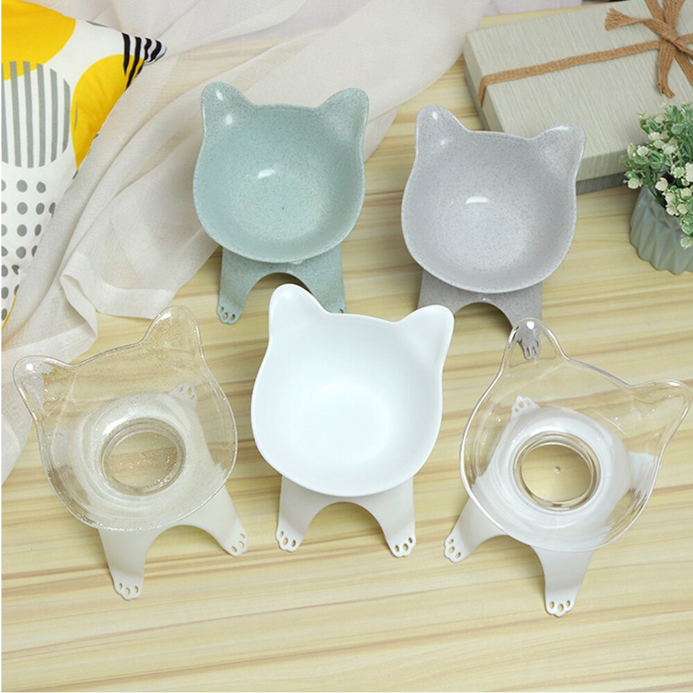 Katteskål kæledyr hund kat langsom foder anti-kvælning beskytte rygsøjlen vand madskål beskyttelse plejeskål holdbar multifunktionel skål