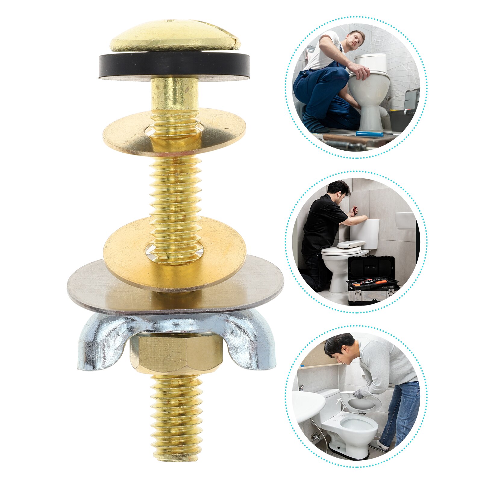 2Pcs Toiletbril Schroeven Metalen Bout Bevestigingen Schroeven Wc Vervangende Onderdelen