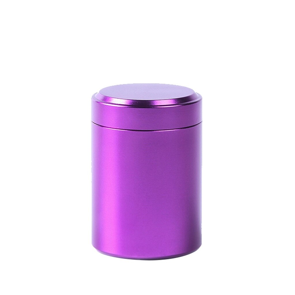 80ml Solid Color Airtight Smell Proof Container Herb Stash Metal Sealed Can Tea Jar Storage Kitchen Storage Containers Tins: purple