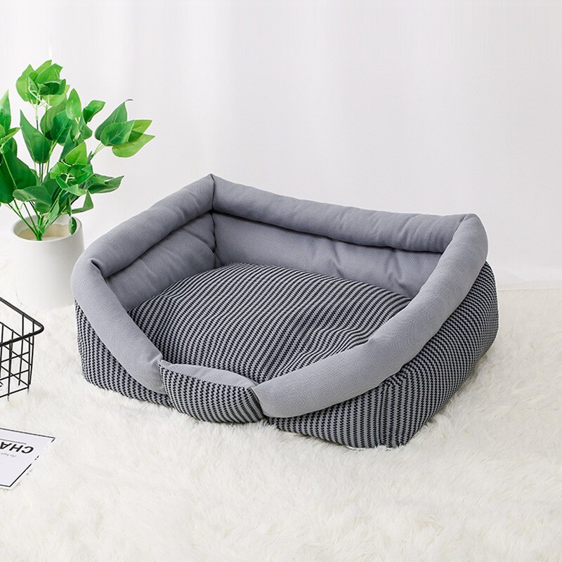 Pet House Mat Dog Bed Sofa Kennel Cat Nest Puppy Couch For Small Large Dogs All Seasons Teddy Chihuahua Bulldog Labrador Bedding: Grey / S 45x35x16cm
