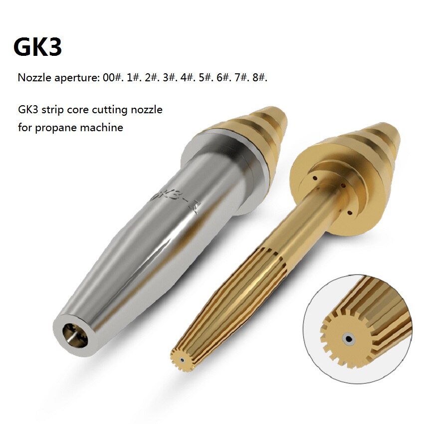 Buse de coupe isobarique pour Machine à gaz G03 GK3 Oxy Propane, Type fendu, Machine à découper à flamme, avec et sans noyau en acier