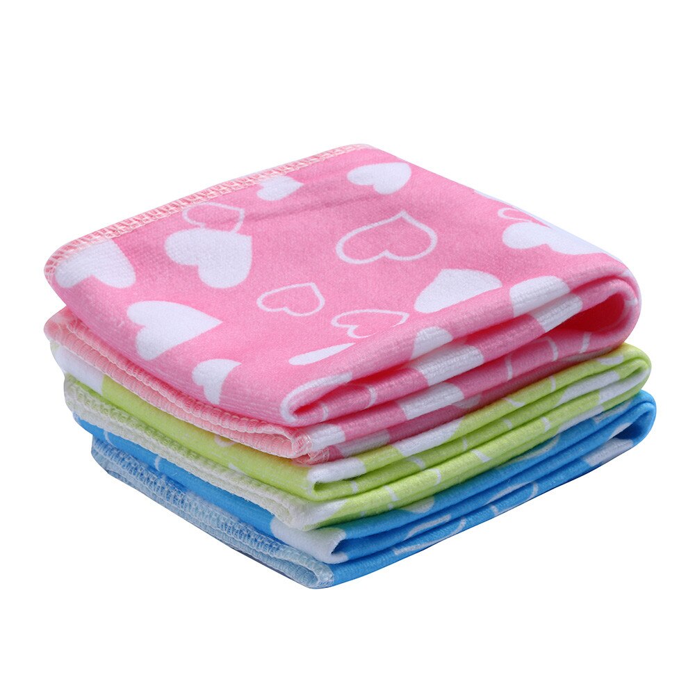 Offre spéciale 25x50 cm taille douce microfibre serviette absorbante enfant bébé coeur motif impression main et visage serviette @ P