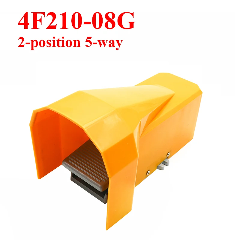 FV320 FV420 4F210-08GL With Lock Cylinder Control Switch 2 Position 5 Way Air Pneumatic Foot Pedal Reversing Valve: Brown / 1/8"