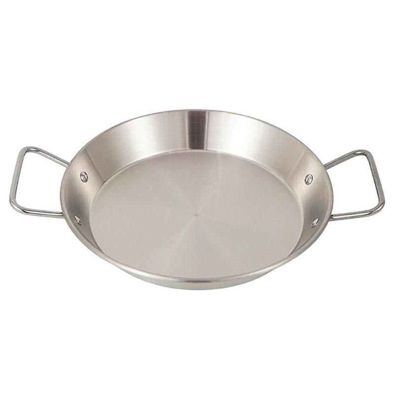 1Pc Dubbele Handvat Chinese Pot Mini Alcohol Kachel Droge Pot Rvs Zeevruchten Pot Koreaanse Steelpan Outdoor picknick Hotpot: Diameter 25 CM