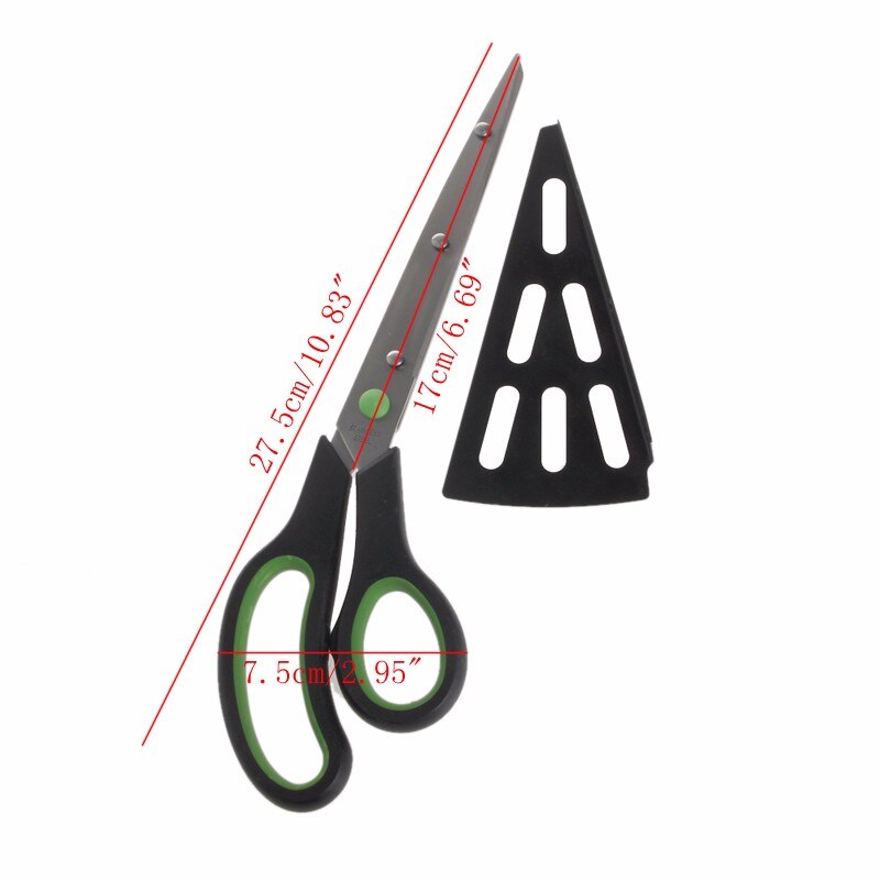 2 in 1 Pizza Scissors Cutter Slicer Tray Divider Food Serving Tool Chopper Pizza Cutter Non-stick Pizza Tools Peeler &amp; Slicers