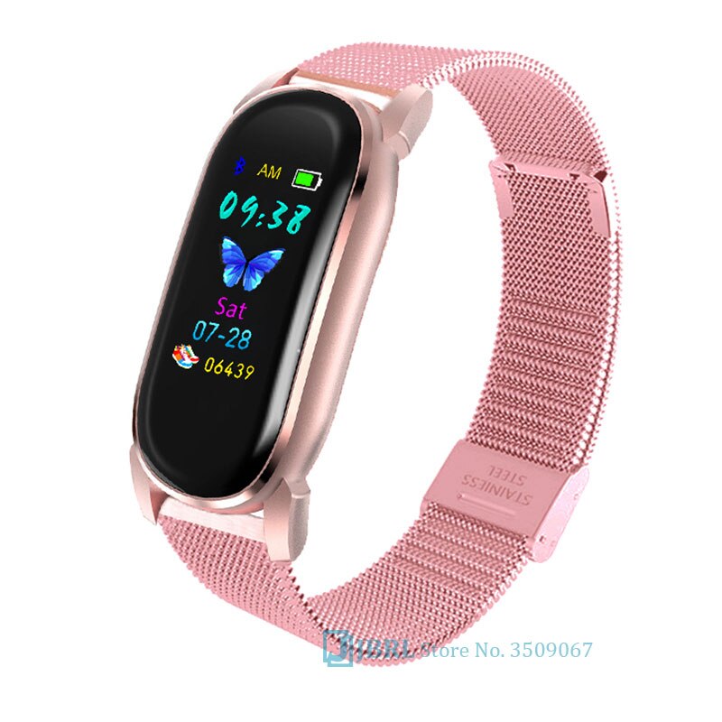 Temperatuur Digitale Horloge Vrouwen Sport Horloges Elektronische Led Dames Polshorloge Voor Mannen Vrouwen Klok Mode Bluetooth Horloge: steel gold