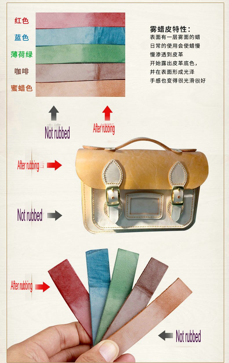 Fog wax huid wax hoofd lederen koeienhuid lederen handgemaakte diy lederen 1mm dikte