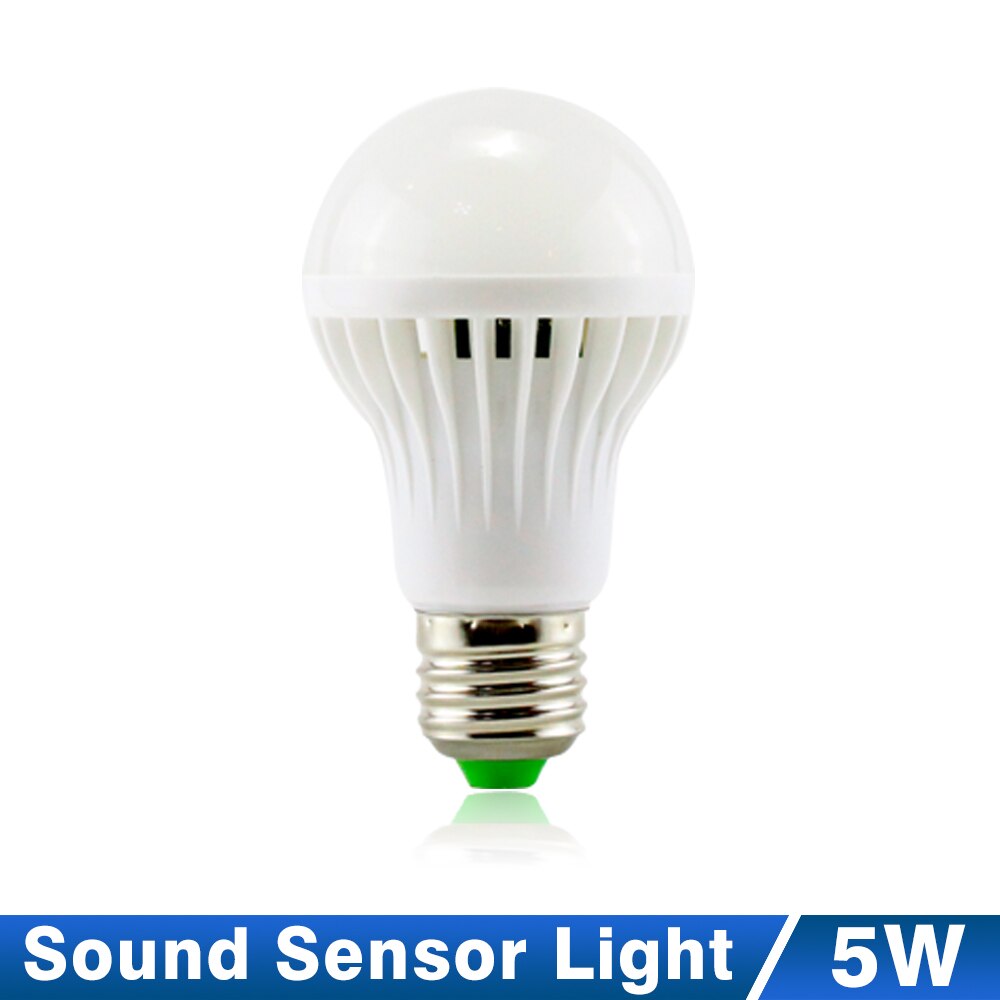 LED lamp PIR Infrarood Motion/Sound + Light Sensor Controle E27 3w 5w 7w 9w 12w automatische Smart Sensor Wit Lampada LED Lamp licht