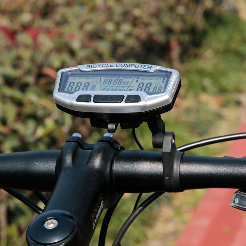 Fiets Snelheidsmeter Wired Computer Stopwach Kilometerteller Lcd-scherm Blauwe Achtergrondverlichting Auto Clear Sunding SD-558A