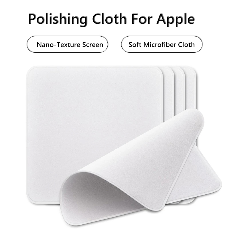 Poliertuch für Apple iPhone, Nano-Textur, Bildschirmreinigungstuch für iPad, MacBook, Apple Watch, Objektiv, Kamera, Brillen, Wischtuch