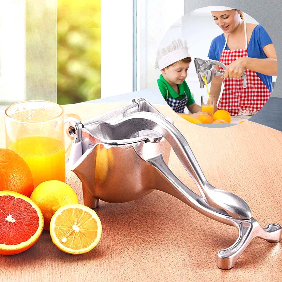 Manual Juicer Aluminum Alloy Hand Press Juice Machine Lemon Apple Orange Pomegranate Fruit Clip Household Kitchen Juicer Tools