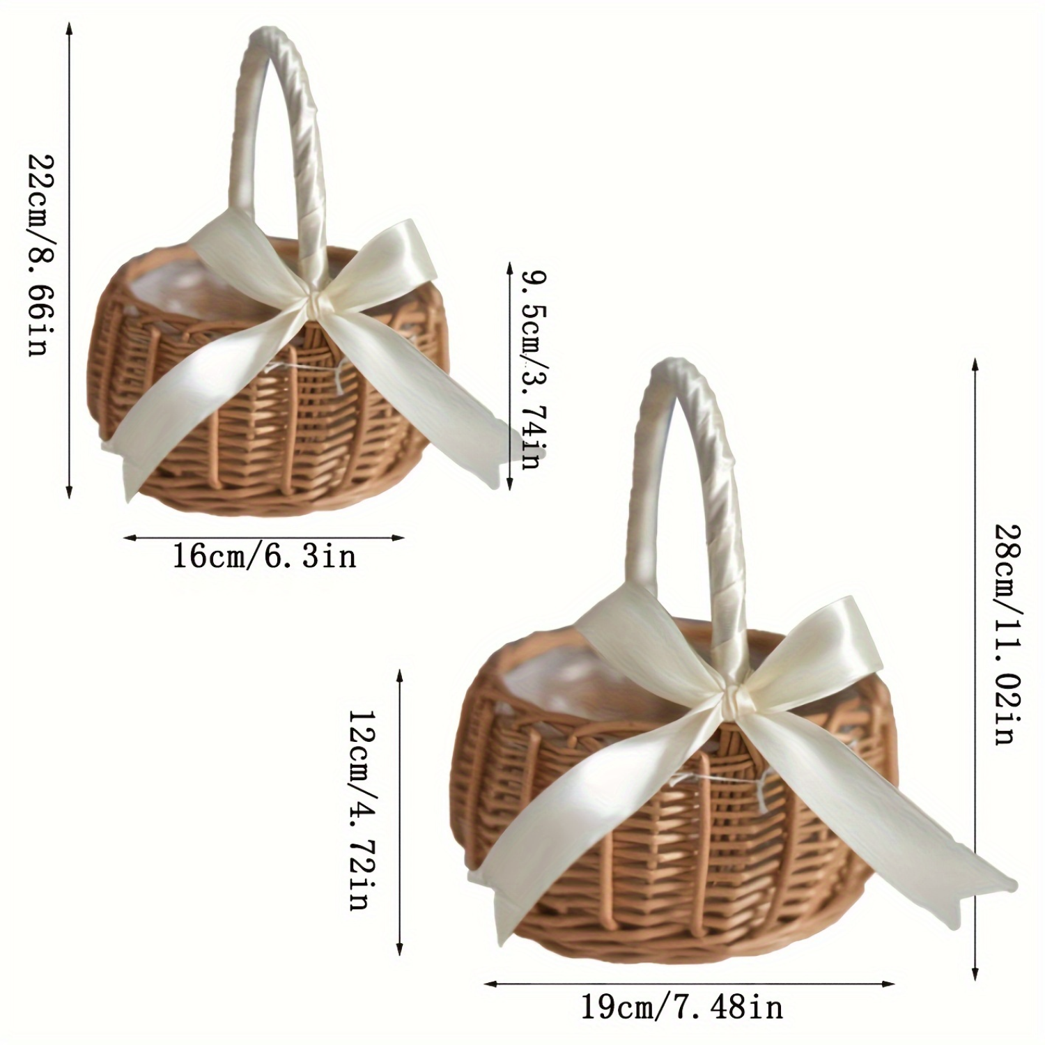 Mini Cesta De Mimbre Con Asa 1/12 - Set De 5 Unidades Para Decoración De Casa De Muñecas, Picnic Y Pascua
