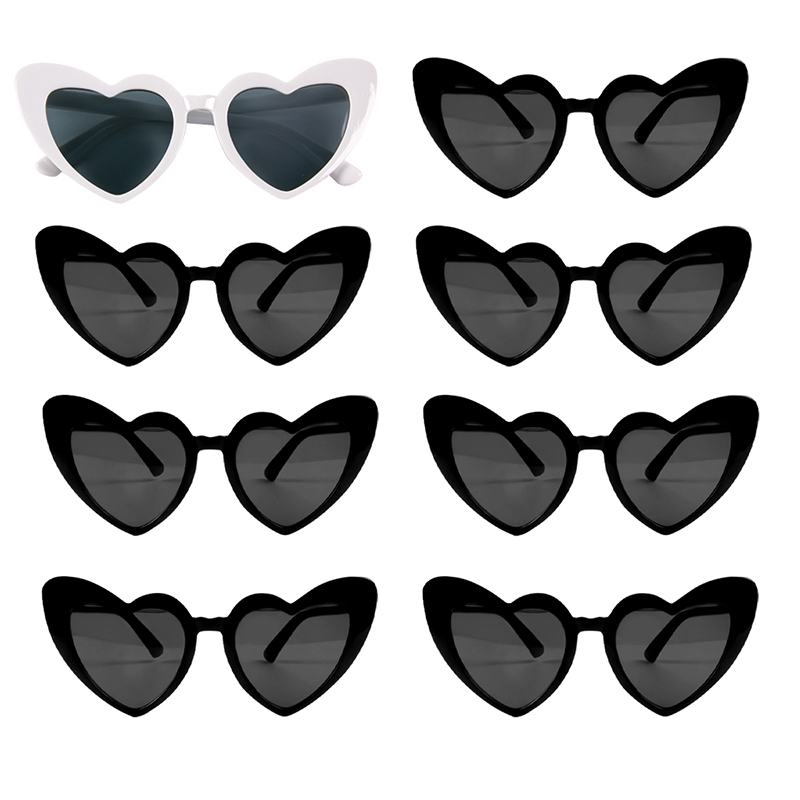 Gafas de sol de noche de gallina, gafas de sol de amor para despedida de soltera, de dama de honor, gafas con forma de corazón verde aguacate, suministros de boda para despedida de soltera: Verde claro
