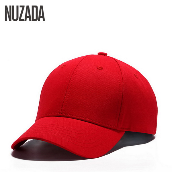 Mærke nuzada klassisk ensfarvet baseballkasket til mænd kvinder par ben bomuld hip hop hætter forår sommer hatte: Rød