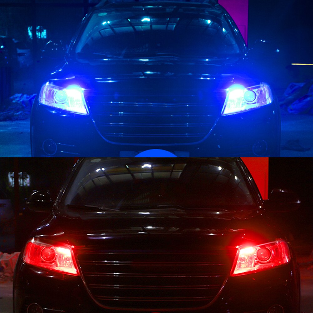 1 set rgb  t10 w5w 3535 10 smd rf lysande färgglad för bil led markeringslampa positionsljus med fjärrkontroll  dc 12v