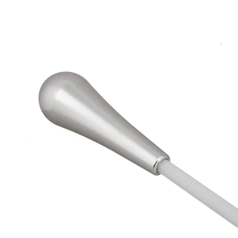 38x2 cm Silver Metal Handle Resin Wand Conductor Baton silver