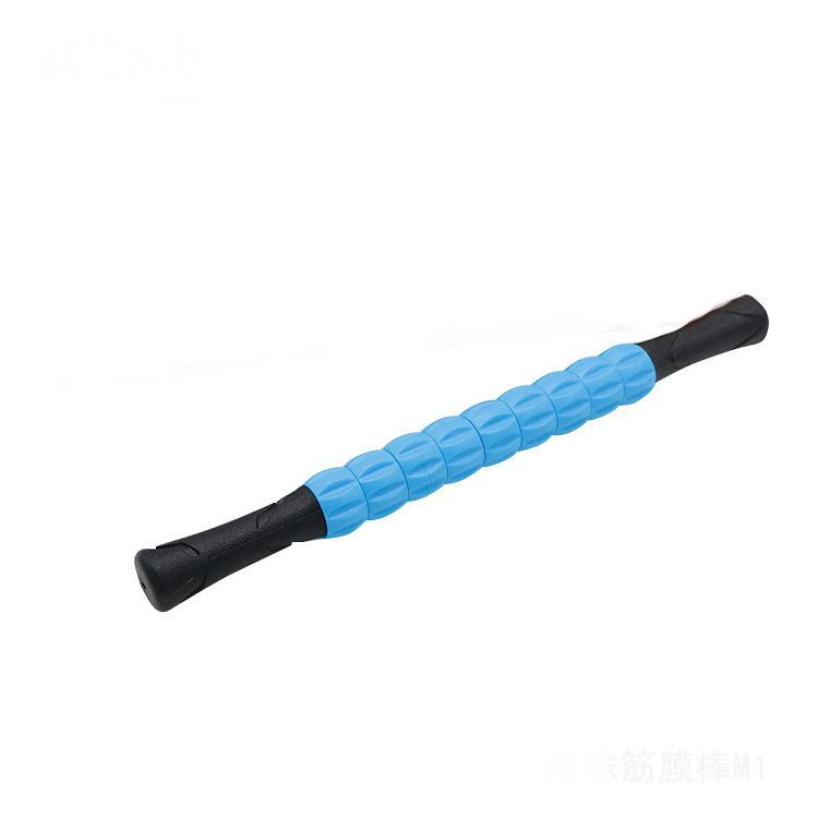 9 Spiky Yoga Massage Stok Punt Stok Pilates Spier Fysiotherapie Verlichten Massage Tool Fitnessapparatuur Yoga Roller: Blauw