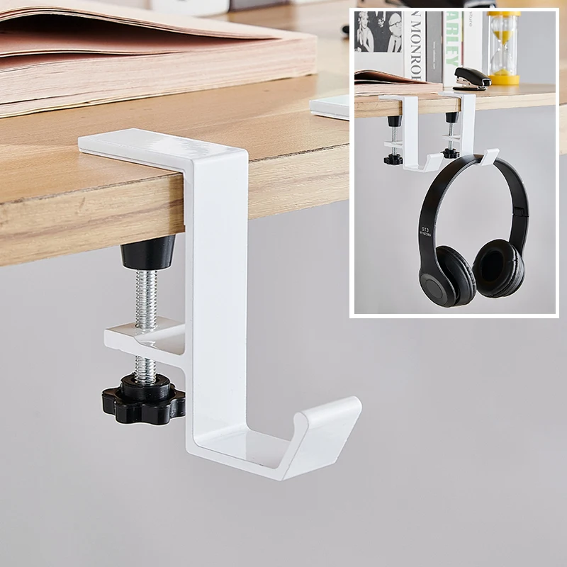 1pc Einstellbare Schreibtisch Rand Haken Ohne Stanzen Büro Schreibtisch Rand Hängen Tasche Haken Schüler Rucksack Kopfhörer Hängen Haken