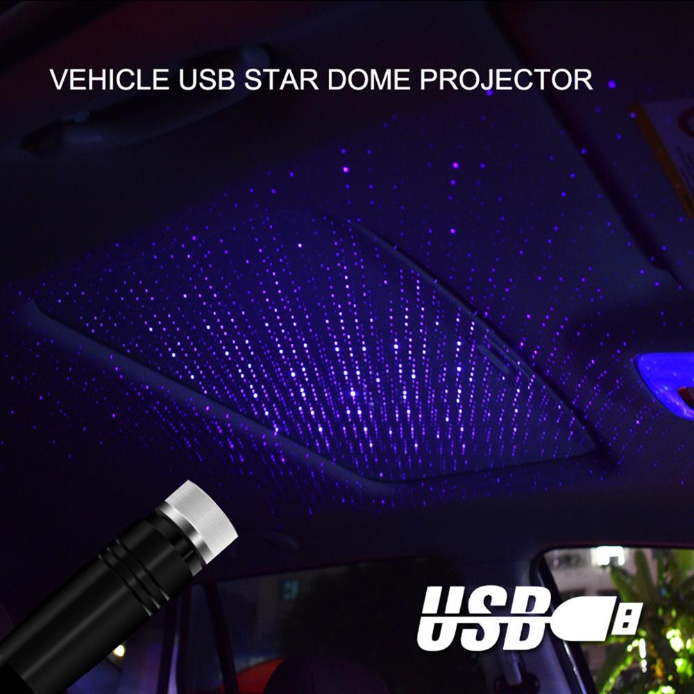 Switch Roof Star LED Night Lights Car USB Projector Light Atmosphere Lamp Home Ceiling Decorative Light Projection Starry Lamp