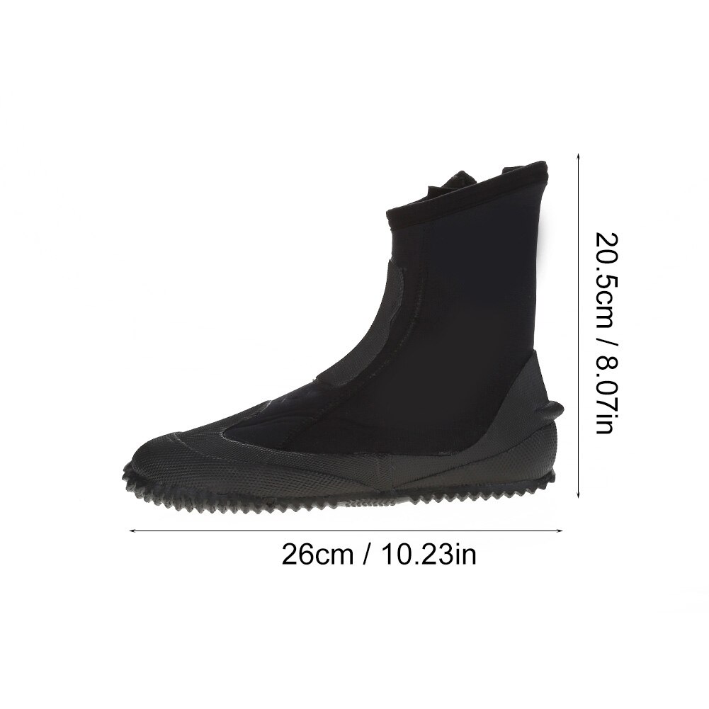 1 Pair 5mm Neoprene Scuba Diving Snorkeling Long Boots Water Shoes Diving Wading Shoes Fishing Shoes