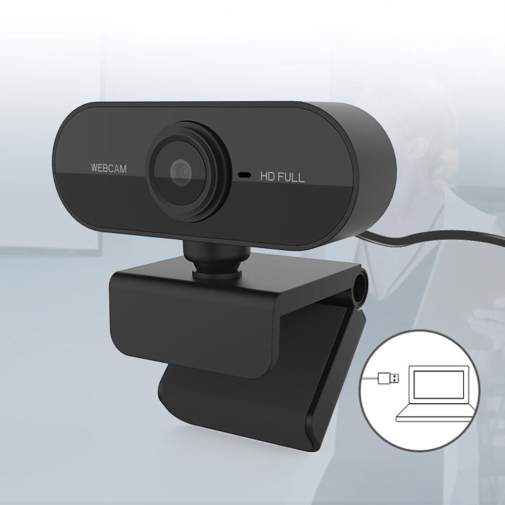 HD 1080P Webcam Mini Computer PC WebCamera with Microphone Rotatable Cameras for Live Broadcast Video Calling Conference Work