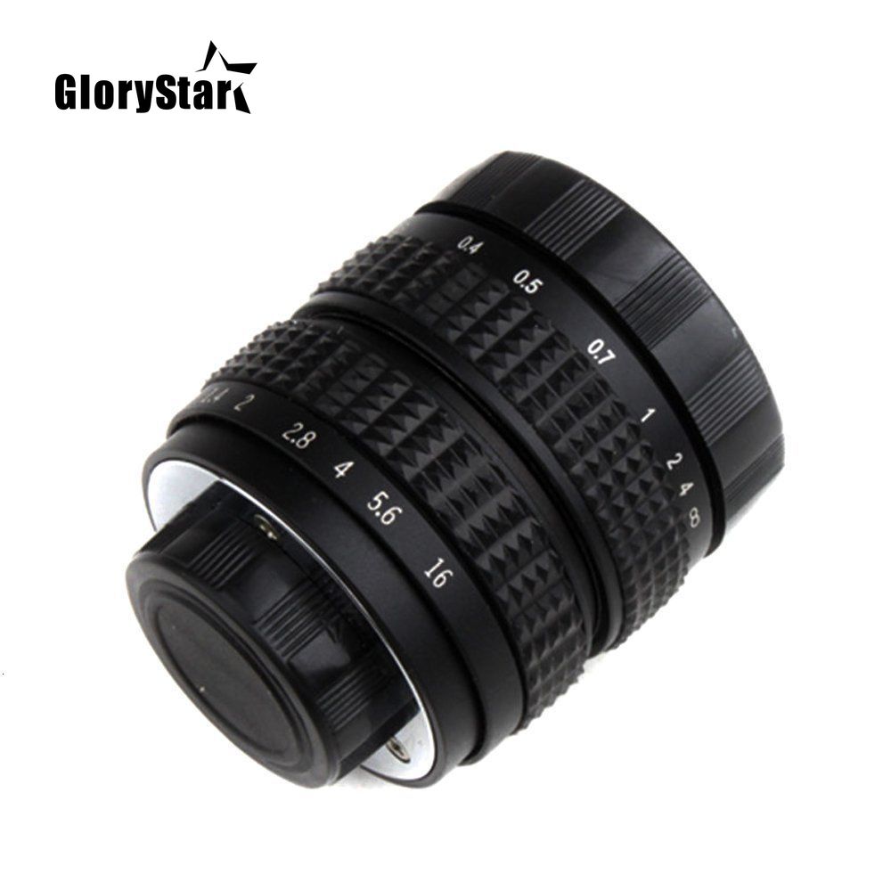 Glorystar 50 Mm F1.4 Cctv Tv Movie Lens + C Mount + Macro Ring Voor Nikon F Ai Mount Slr camera D5600 D5300 D3300 D3400 D750 C-AI