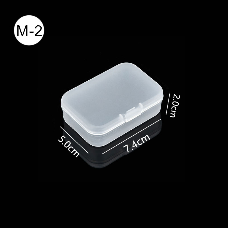 Mini cajas rectangulares de plástico transparente para almacenamiento de joyas, contenedor, caja de embalaje para pendientes, anillos, cuentas, colección de artículos pequeños: Azul cielo