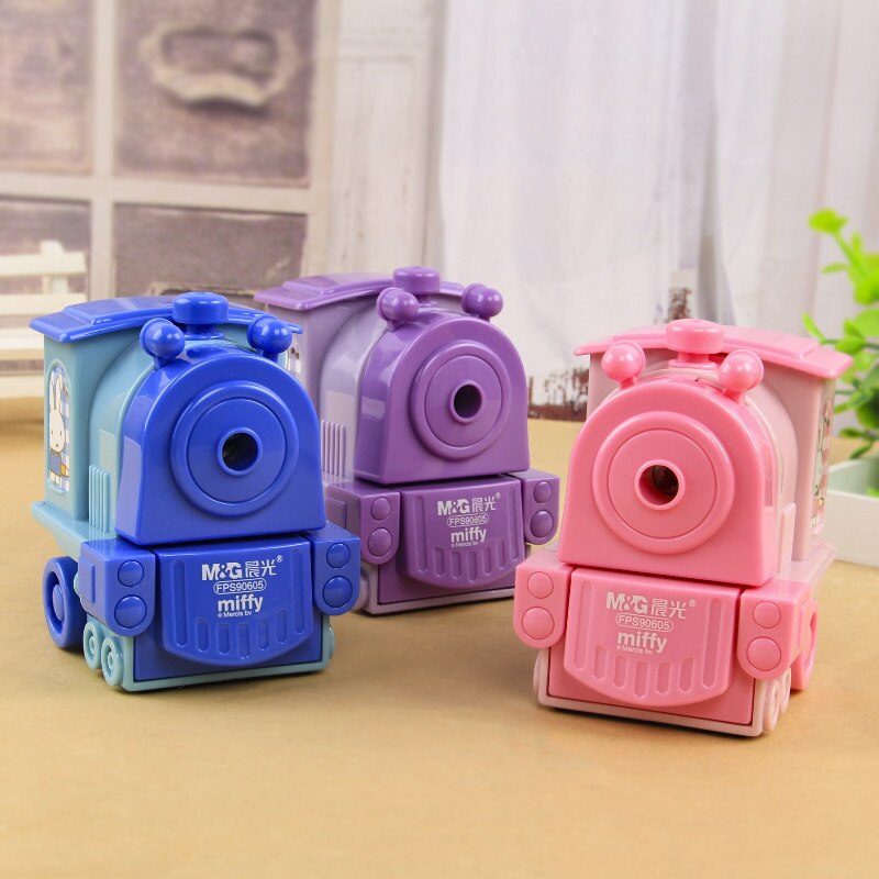 2017new cute locomotive mechanical pencil sharpener kids school stationery pencil sharpener