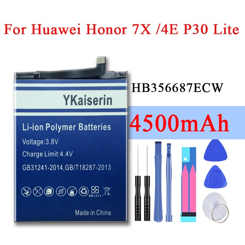 HB356687ECW Batteria Per Huawei Honor 6A /8A/9i /7X / Y5 2017 / P9 Lite Mini Per huawei G10 Compagno 10 Lite/Nova 2 Più P9 Più: For Honor7X P30 Lite