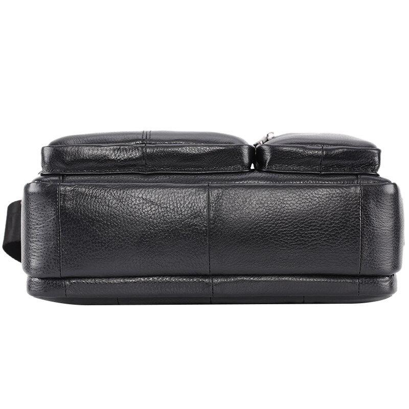 Pi uncle leren retro heren schoudertas aktetas multi-pocket handtas messenger bag