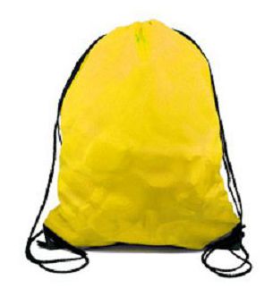 Popular Polyester Kids Drawstring Backpacks Travel Storage Shoulders Bag Beach Outdoor Sport Gym Bag Clothes Dance Shoe Bag: Yellow