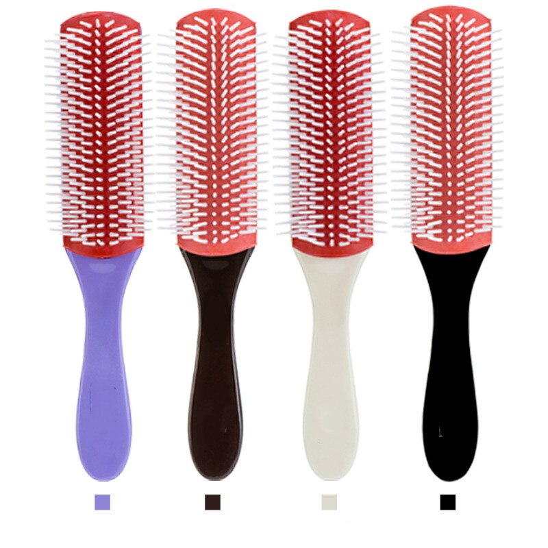 Cepillo de pelo Antiestático de 20,5 cm de longitud, 9 filas, para manualidades, para peluquería, masajeador del cuero cabelludo, peine para el cabello, herramientas de peinado para la salud