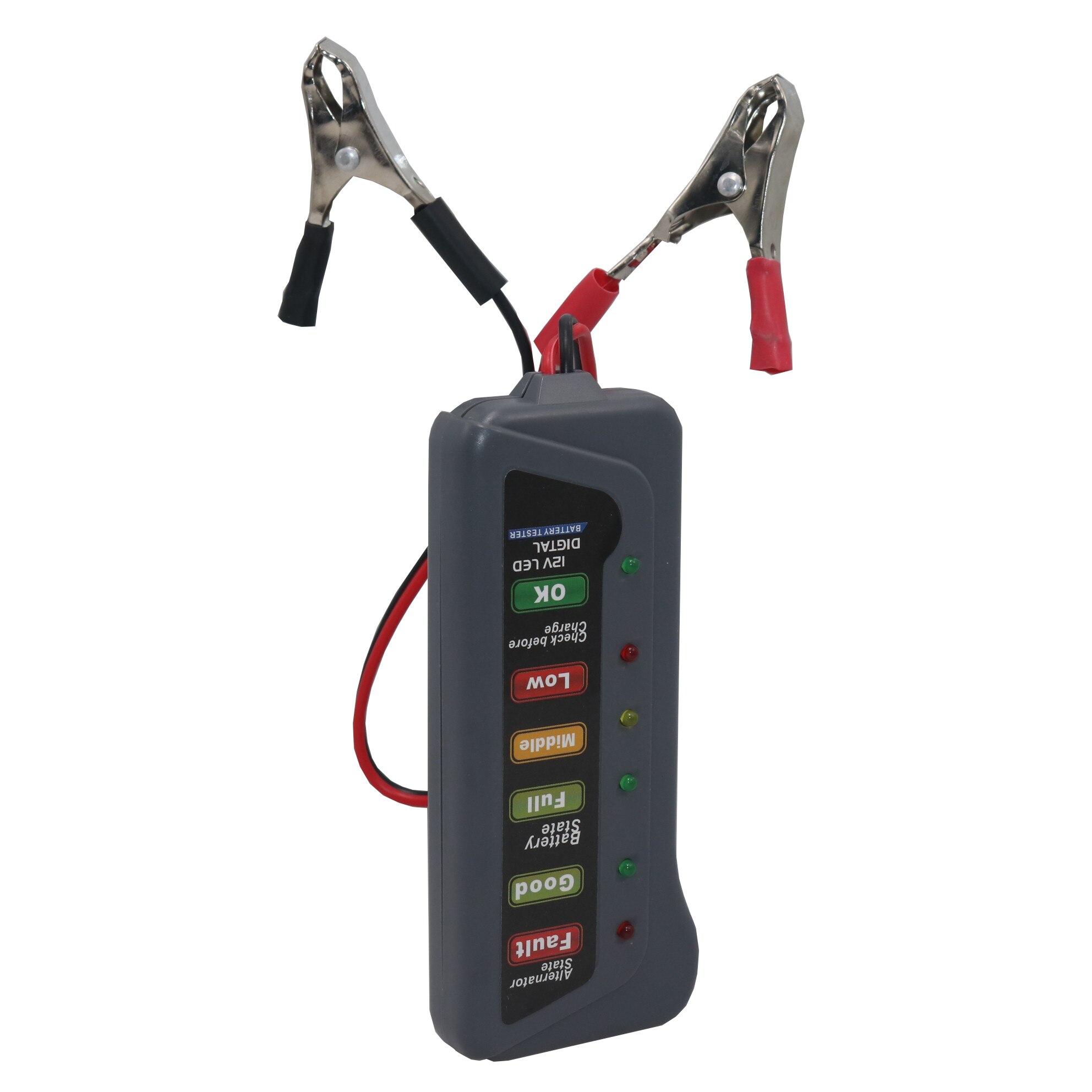 1 Pcs Mini 12V car battery tester LCD digital alternator 6 LED lights display system analyzer Motorcycle inspection tool