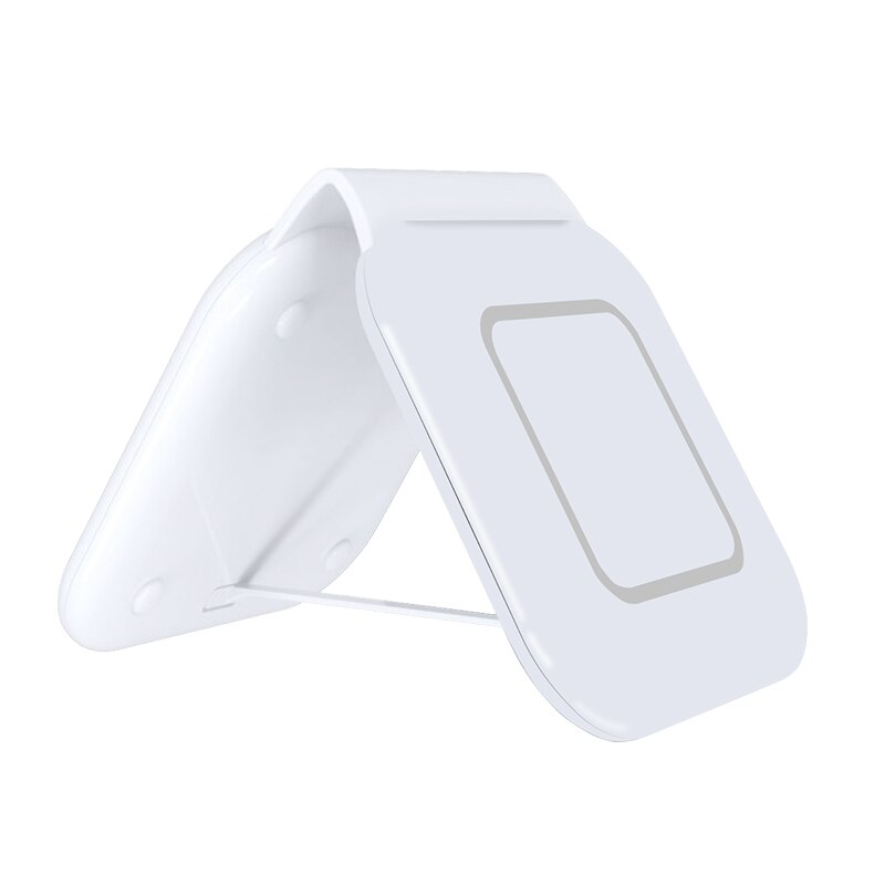 2 In 1 Vouwen Magnetische Qi Draadloze Oplader Stand Draadloze Oplader Snel Opladen Voor Apple Horloge 6 5 4 3 2 1SE/Iphone 12 11 Xs 8