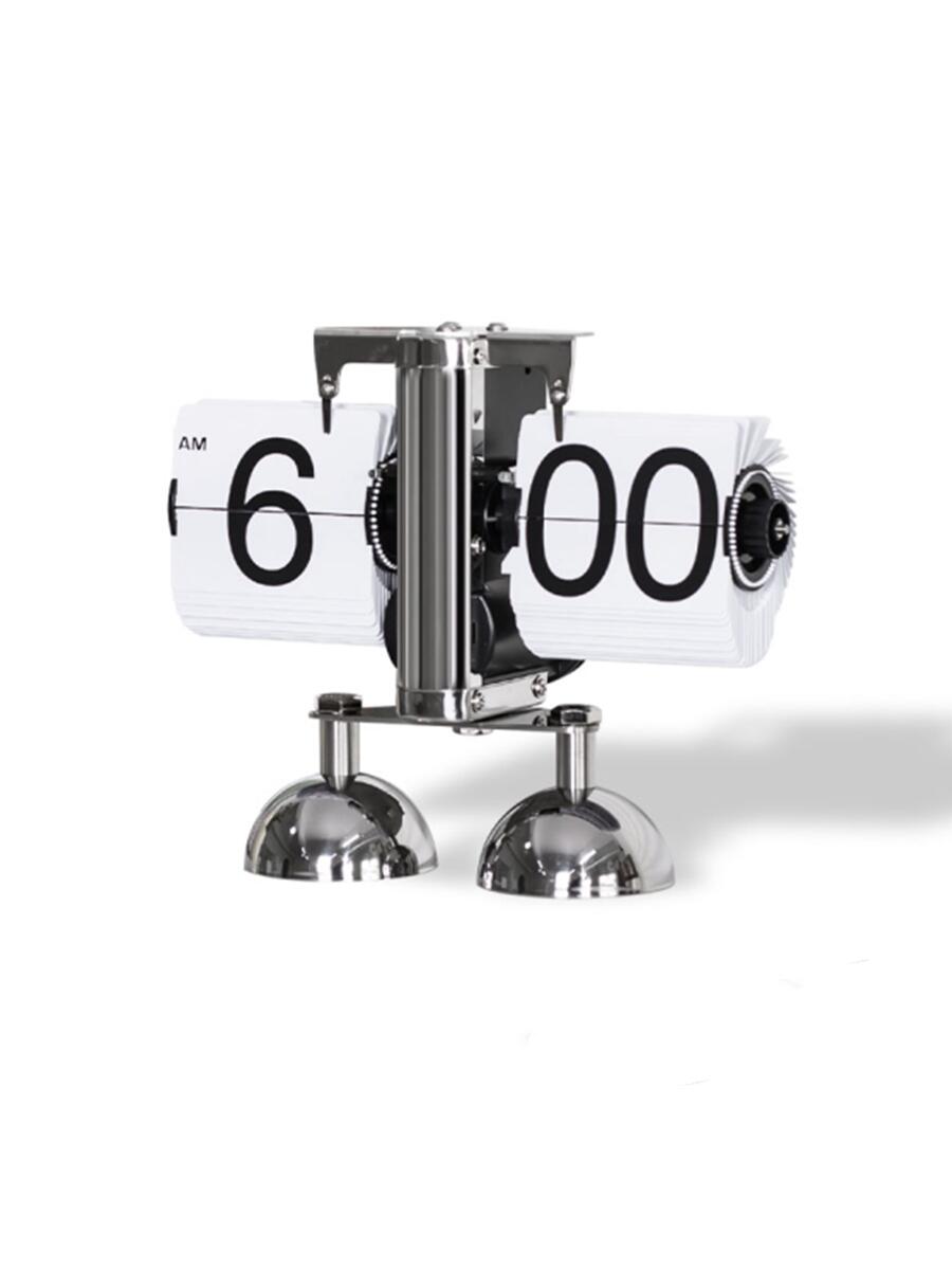 Reloj Digital con tapa Vintage, reloj de mesa con página abatible automática mecánica, reloj Digital con tapa para oficina, de decoración para el hogar: Rosa