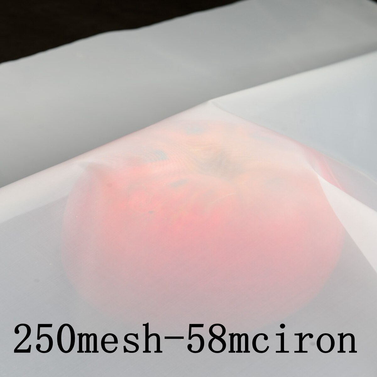 Colador de malla de seda blanca, tela de red de alta precisión, filtro de agua de nailon para cocina, para nueces, leche, miel y café: 250Mesh-58micron