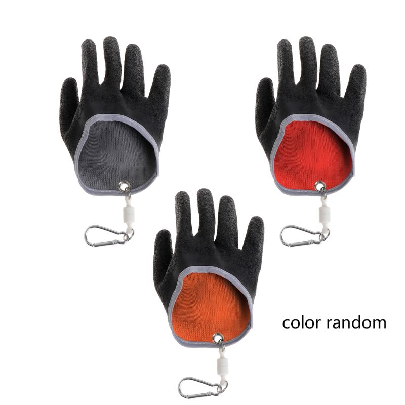 Fishing Gloves Non Slip Latex Glove With Magnet Release Fish Grab Anti Skid Capture Safety Portable Outdoor Fishing