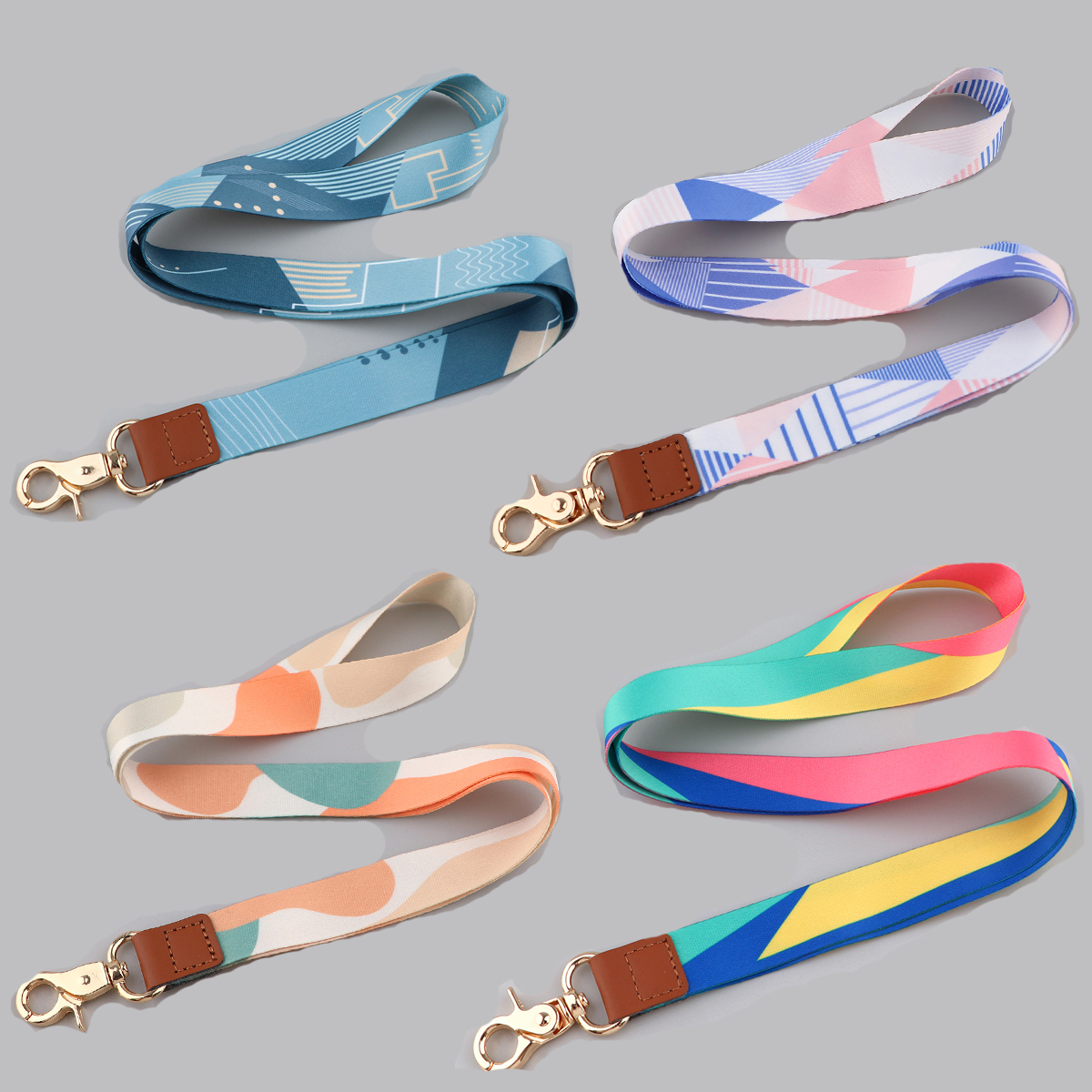 Minimalism Lanyard Colorful Print Neck Strap for key ID Card Cellphone Straps Badge Holder DIY Hanging Rope Neckband Accessories