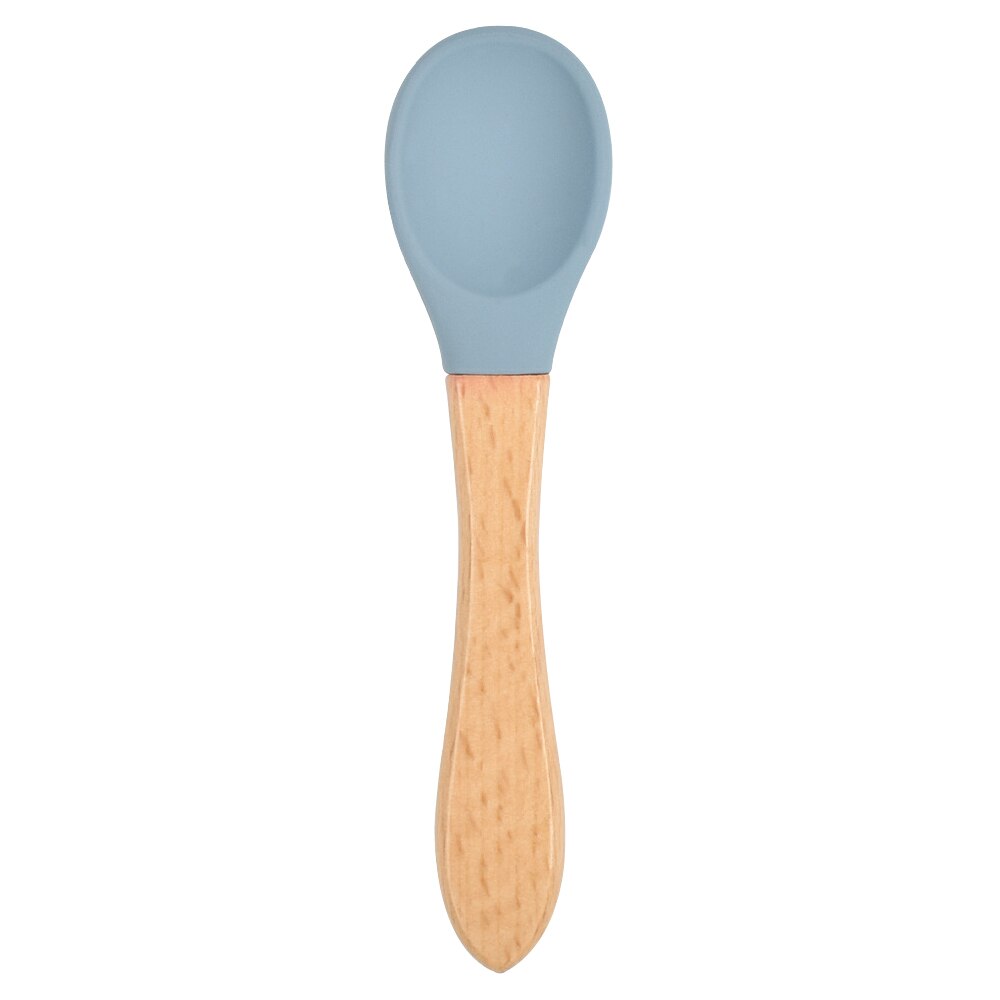 Crab Suction Cup Plate Dispensing Silicone Baby Dishes Set Children's Spoon Compartment Kids Tableware Feeding Kit Food Bowl: B Spoon