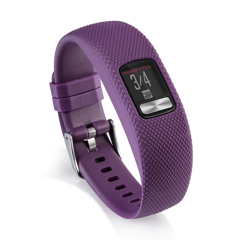 Bracelet souple pour Bracelet GARMIN VIVOFIT 4 Vivofit4 Bracelet montre intelligente activité Fitness Tracker remplacement ceinture de poignet: purple / S