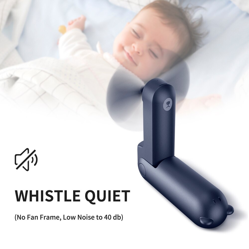 Jisulife Mini Ventilator Draagbare Ventilator 4800Mah Blijvende Stille Opvouwbare Usb Oplaadbare Ventilator Met Power Bank En Zaklamp Functie