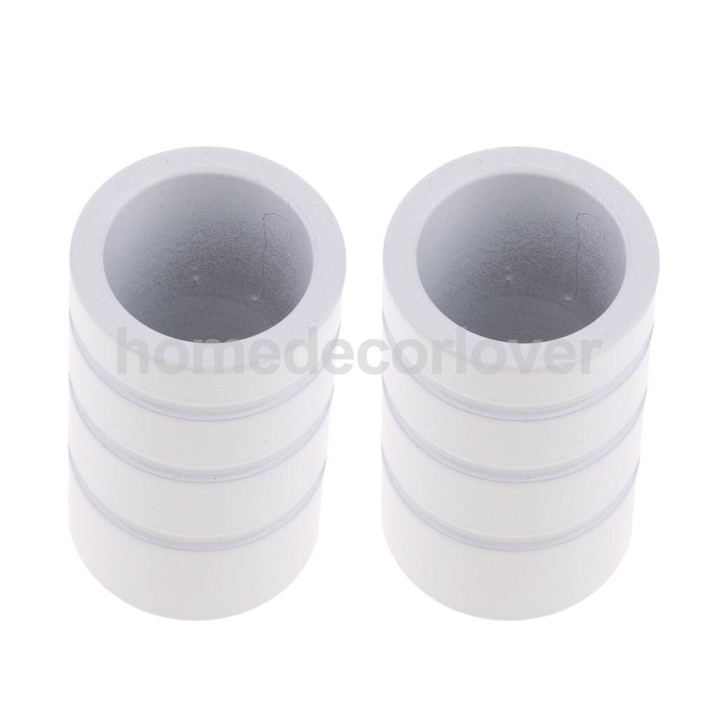 1 Pair Metal Drapery Curtain Rod Ends Caps Finials for 22mm/ 28mm Dia. Pole: White