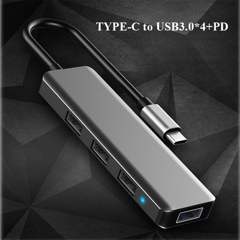 Multifunction USB Type-c Docking Station USB-C HUB To USB 3.0 RJ45 VGA Adapter for MacBook Samsung Galaxy S8 S9 HUAWEI Matebook