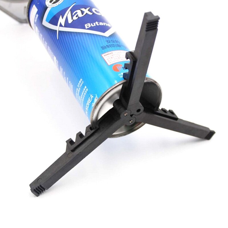 Serbatoio di gas di Campeggio esterna Stufa di base Del Supporto Della Cartuccia Scatola Metallica Treppiede Staffa Nero Bottiglia di Prevenzione Inclinazione Mensola Del Basamento