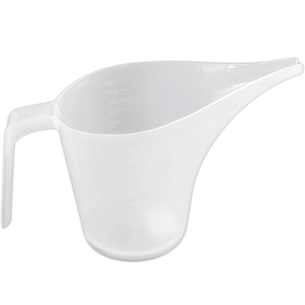 1PCS Plastic 1000ml Funnel Jug Transparent Measuring Cup With Mouth Tip For Jam Batter Syrup