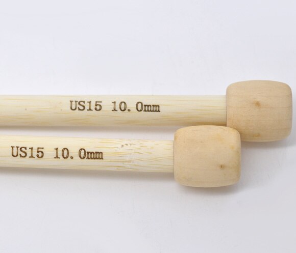 1 Paar 34 cm Bamboe SP Breien Naald (US Size 15/10mm)
