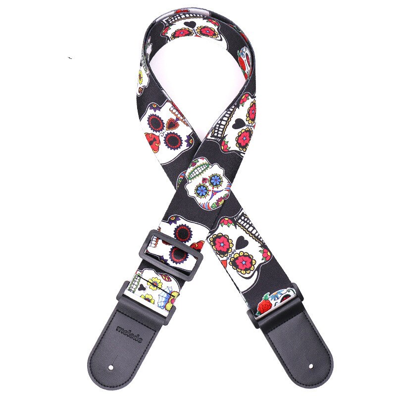 Foreign Trade Electric Guitar Strap Rock Guitar Player Special Skull Color Cool Bass Strap 5*150CM: 1