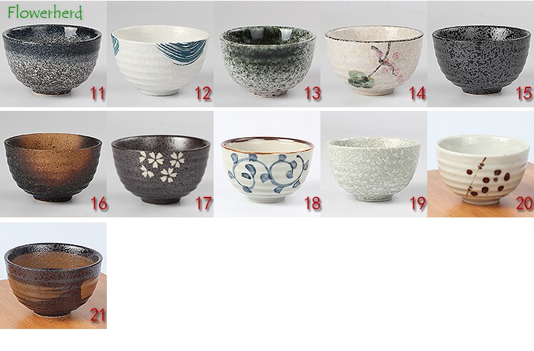 Bol en céramique japonais et coréen de 4.5 pouces, riz à motif d'anneau, bol Matcha japonais, bol à Dessert, bol à soupe, bol Ramen