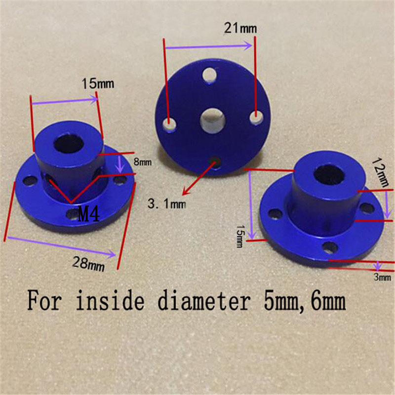 1Pc Starren Flansch Kupplung 3mm/4mm/5mm/6mm/8mm Motor- führen Welle Koppler Motor- Anschluss Achse Lagerbier Armaturen